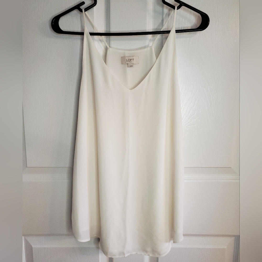 White LOFT Spaghetti Strap Top. Size S. #SW